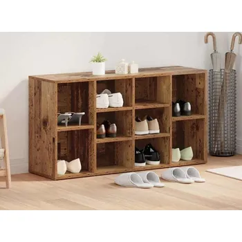 Botník vidaXL Lavička na boty Staré dřevo 103 x 30 x 54,5 cm kompozitní dřevo [875158]