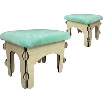 Stolička DŘEVĚNÁ DĚTSKÁ STOLIČKA do dětského pokoje, měkké sedátko