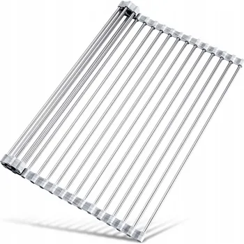 Odkapávač na nádobí Skládací odkapávač na nádobí Tepelně Odolné Silikonové Okraje 45x40 cm