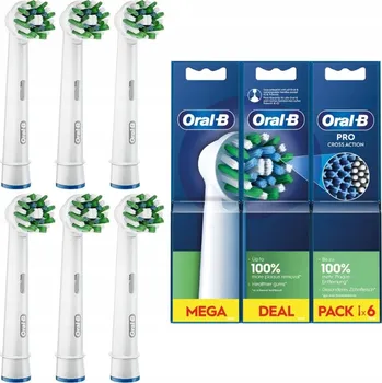 Péče o chrup Oral-B Pro CrossAction Hlavice pro elektrický zubní kartáček Balení 6 Kusů originální
