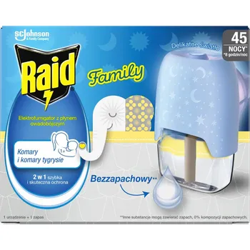 Přípravek proti hmyzu Raid Family Elektrický odpařovač s tekutou náplní proti komárům 27 ml