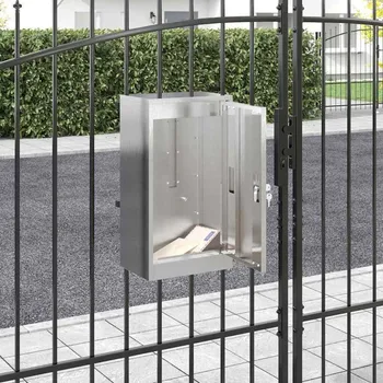 Poštovní schránka vidaXL poštovní schránka se dveřmi Černá 30 x 20 x 55 cm Nerezová ocel [874951]