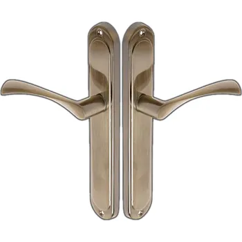 Dveřní kování KLIKA DVEŘNÍ SE ZPĚTNÝM CHODEM PRO DVEŘE SALIX 72 BEZ PROVRTÁNÍ PATINA