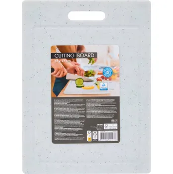 Kuchyňské prkénko Antibakteriální krájecí deska 37 x 27 cm s drážkou na šťávu, granitový vzhled