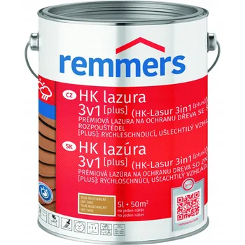 barva a nátěr na dřevo Remmers HK-Lazura 3v1 [plus] Impregnace Dub rustikální 5l + dárek