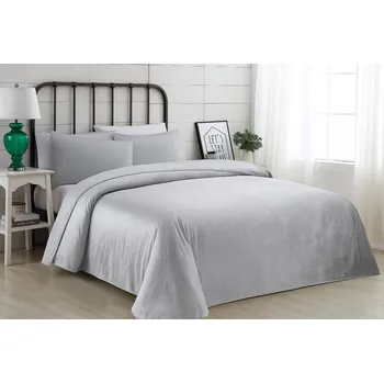 Přehoz na lůžko Komi - přehozy Přehoz na postel VELVET se vzorem 200 x 220 cm světle šedá