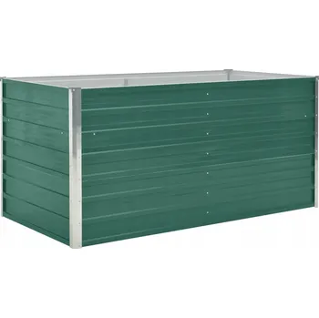 Květináč VidaXL zelený kovový Květináč 160 cm x 80 x 77 cm