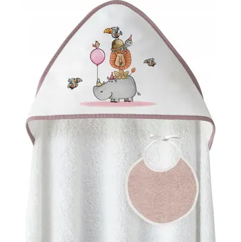 Prostěradlo Deka s kapucí Interbaby 100 x 100 cm bílá