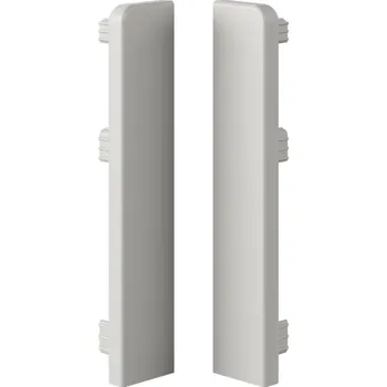 Podlahová lišta Levá koncovka, pravá koncovka Vilo PVC 16 x 80 délka 1 cm šedá