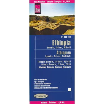 Reise Know-How Verlag mapa Ethiopia, Eritrea, Somalia, Djibouti 1:1,8 mil. voděodoná