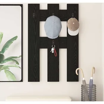 Věšák vidaXL Nástěnný věšák na kabáty Nástěnný Černý dub 65 x 3 x 100 cm [874500]