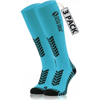 Pánské ponožky Sesto Senso 3 páry vysokých běžeckých ponožek velikost 39-42 modré