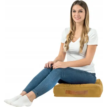 Taburet Kvadratický polštář PLUSZOVÝ taburet křeslo PERLOVÁ