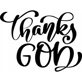 Samolepící dekorace Samolepka na stěnu Díky bohu 11x15 cm