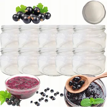 Sklenice Sklenice 250ml na džemy, džemy , koření, dezerty 10x 82mm PZH