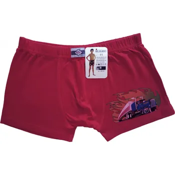 Chlapecké spodní prádlo Elevek Chlapecké boxerky bavlněné Kamion 605100 Barva: červená, Dětská velikost: 5 let