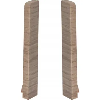 Levá PVC koncovka 13 x 80, délka 2 cm, světle kávová matná