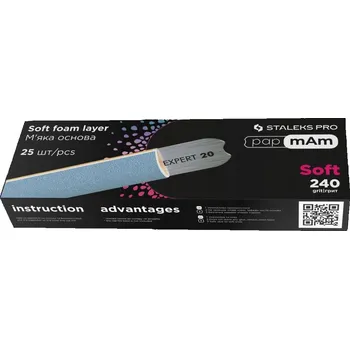 Staleks Pamam Exclusive Nástavce na Pilník Rovný DFCX-20-240 - 25 ks