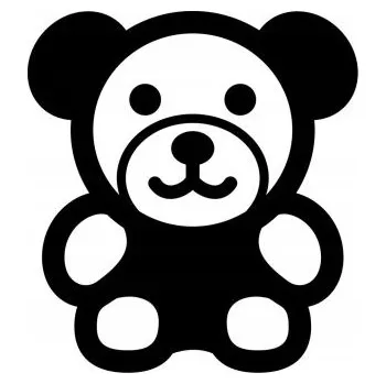 Samolepící dekorace Samolepka na stěnu medvídek sedící