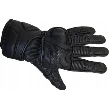 Moto rukavice MOTOCYKLOVÉ KOŽENÉ RUKAVICE CROSS ENDURO ATV KOLO BMX M ČERNÉ BLEXX