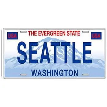 Obraz Plechová cedule Seattle