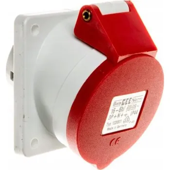 Elektrická zásuvka Elektrická Zásuvka hermetická Bals červená
