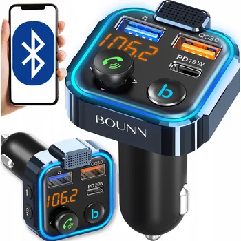 Příslušenství pro autorádio FM Transmiter do auta BOUNN BT23