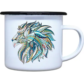 DOBRÝ TRIKO Plecháček s potiskem Hlava lva Velikost plecháčku: 330 ml