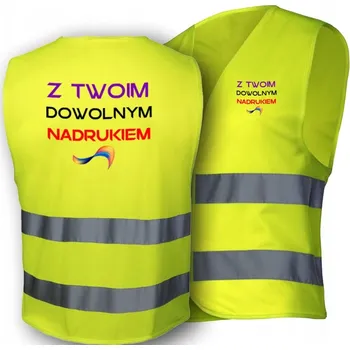 REFLEXNÍ VESTA S S POTISKEM NÁPISEM logo reklamní BOZP XXXL