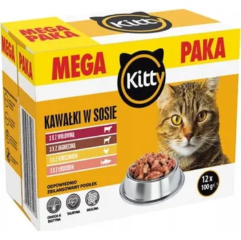 Krmivo pro kočku Mokré krmivo Kitty mix chutí 1,2 kg