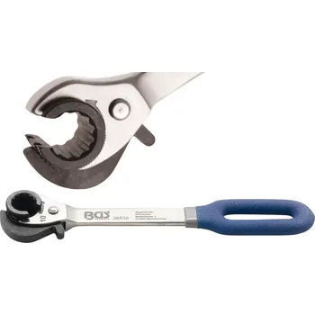Klíč Otevřený očkový klíč 10 mm s ráčnou BGS1030830 na převlečné matice (BGS 1030830 Otevřený očkový klíč 10 mm s ráčnou na převlečné matice)