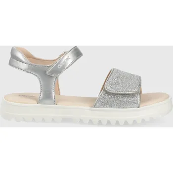 Dívčí sandály Dětské sandály Geox stříbrná barva J256EB.0NFEW.28.35 SLV, EUR 29