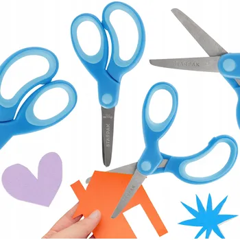 Dětské nůžky PRO PRAVÁKY Profilované školní, BEZPEČNÉ 13 cm