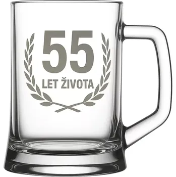 Sklenice Pískovaný půllitr 55 let