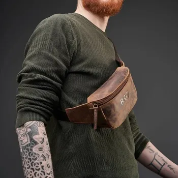 Ledvinka Ledvinka Kožená G-18SH/BR Brødrene Hnědá