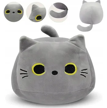 plyšák MĚKKÝ KULATÝ KOČEK POLŠTÁŘ PLYŠÁK PRO DĚTI VELIKOST S 25 cm