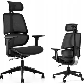 Kancelářská otočná židle ERGO, síťovaná, černá Unique / nosnost do 130 kg