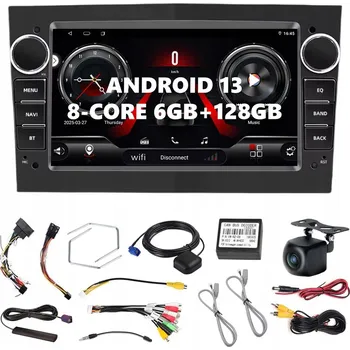 Mobilní telefon RÁDIO ANDROID 13 OPEL VECTRA C ZAFIRA ASTRA H VIVARO MERIVA ANTARA 6G/128GB