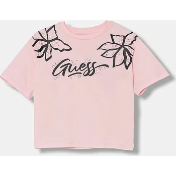 Dívčí tričko Dětské bavlněné tričko Guess J5YI33.K8HM4.9BYA růžová 30X, vel. 122-125