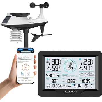 Meteostanice Meteorologická stanice RADDY MN6 rádiová 15v1 s externím senzorem