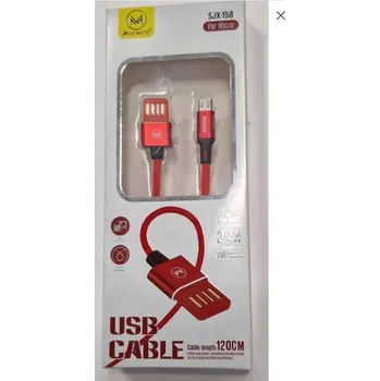 Datový kabel Kabel MIMACRO USB - microUSB typ B 1,2 m červený