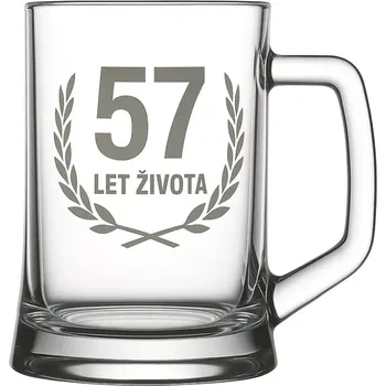 Sklenice Pískovaný půllitr 57 let