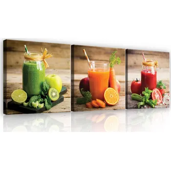 Obraz Postershop Obraz na plátne: Smoothie - set 3ks 25x25cm
