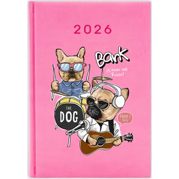 Kalendář Knižkový kalendář pro učitele 2026 A5, růžový