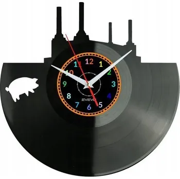 Hodiny ROCKOVÁ KAPELA HODINY NÁSTĚNNÉ DEKORATIVNÍ MODERNÍ VINYLOVÁ DESKA VINYL JAKO DÁREK
