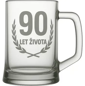 Sklenice Pískovaný půllitr 90 let života