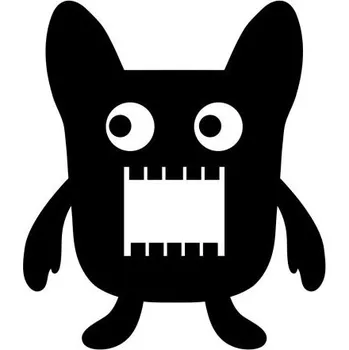 Samolepící dekorace Samolepka na stěnu příšerka s tlamou 15x13 cm