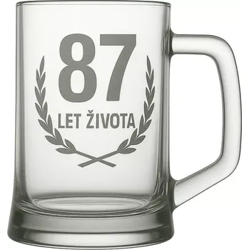 Sklenice Pískovaný půllitr 87 let života
