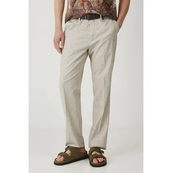 Dámské kalhoty Kalhoty s příměsí lnu Medicine hnědá barva RS25.SPM821 84A, vel. XXL