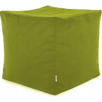 Taburet Taburet PLYŠOVÝ k sezení CUBO křeslo ZELENÝ